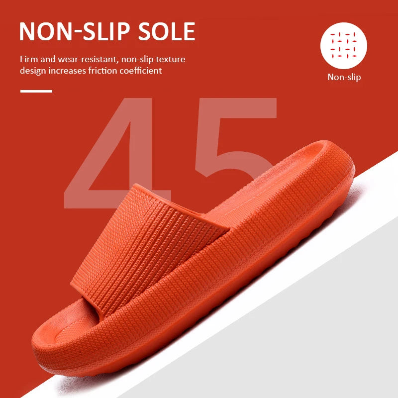 Thick Platform Bathroom Home Slippers Women Fashion Soft Sole EVA Indoor Slides Woman Sandals 2024 Summer Non-Slip Flip Flops